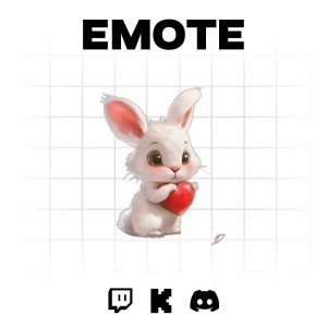 FluffyLove: Adorable Rabbit Emote for Twitch & Discord
