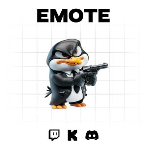 Covert Penguin Emote: Stealthy Companion for Streamers and Gamers